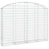 vidaXL Obl&uacute;kov&yacute; gabionov&yacute; k&ocirc;&scaron; 200x30x140/160 cm pozinkovan&eacute; železo