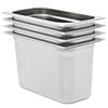 vidaXL Gastron&aacute;doby 4 ks, GN 1/3, 200 mm, nehrdzavej&uacute;ca oceľ