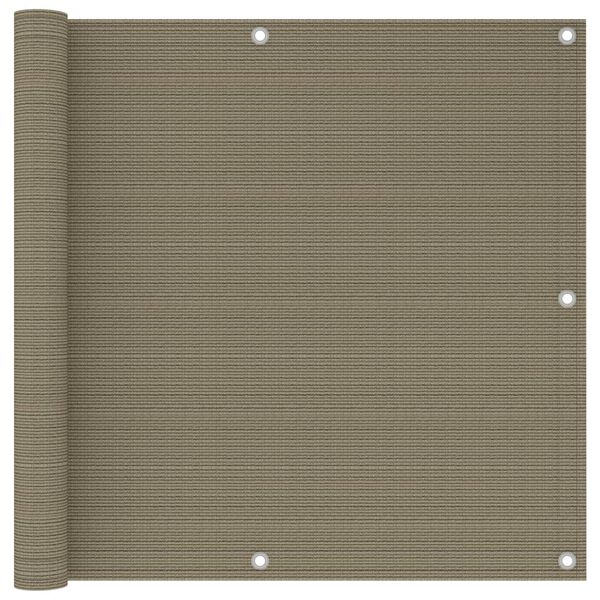 vidaXL Balkónová markíza, sivohnedá 90x300 cm, HDPE