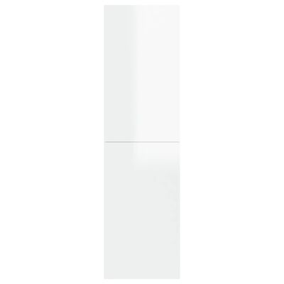 vidaXL TV skrinka, lesklá biela 30,5x30x110 cm, kompozitné drevo