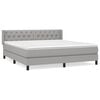vidaXL Boxspring posteľ s matracom svetlosiv&aacute; 100x200 cm l&aacute;tka