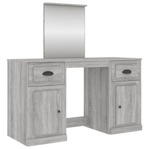 vidaXL Toaletn&yacute; stol&iacute;k so zrkadlom siv&yacute; dub sonoma 130x50x132,5 cm