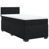 vidaXL Posteľný rám boxspring s matracom čierny 100x200 cm zamat
