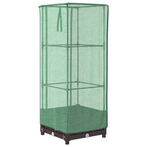 vidaXL Z&aacute;hon s krytom na sklen&iacute;k ratanov&yacute; vzhľad 40x40x123 cm