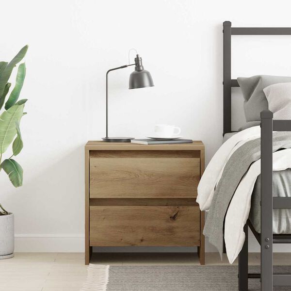 vidaXL Nočn&yacute; stol&iacute;k Remeseln&yacute; dub 45 x 34 x 44,5 cm Kompozitn&eacute; drevo