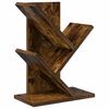 vidaXL Polica na knihy Tree 3-podlažn&aacute; 30 x 18 x 40 cm Dymov&yacute; dub