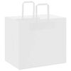vidaXL Papierové tašky 250 ks s rúčkami, biele, 32x22x28 cm