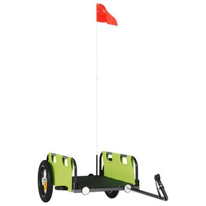 vidaXL Pr&iacute;ves na bicykel, zelen&yacute;, oxfordsk&aacute; l&aacute;tka, železo