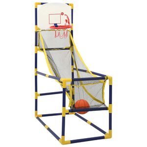 vidaXL Ark&aacute;dov&aacute; basketbalov&aacute; hern&aacute; sada s loptou a pumpou 45x86x127 cm