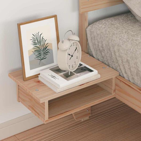 vidaXL Rám postele Hnedá 75 x 190 cm Masívne borovicové drevo