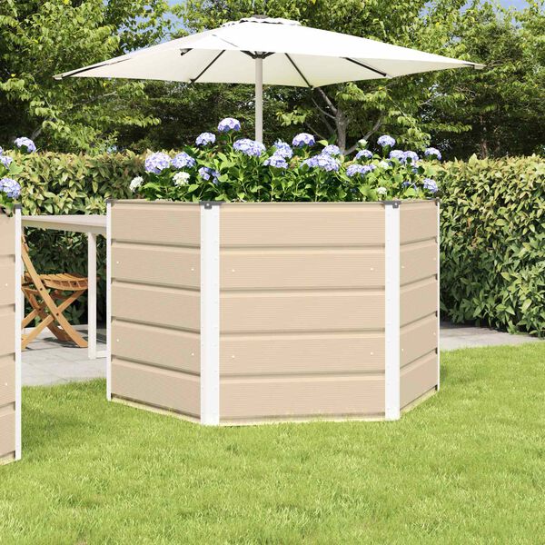 vidaXL Hrant&iacute;k Slonovinov&aacute; 129 x 129 x 75 cm Oceľ