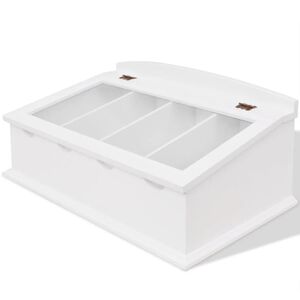 vidaXL Pr&iacute;born&iacute;k z MDF, biely, barokov&yacute; &scaron;t&yacute;l
