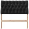 vidaXL Čalúnené čelo postele Čierna 90 cm Masívne borovicové drevo
