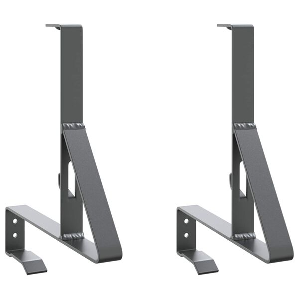 vidaXL Podpora str&aacute;žcu snehu 2 pcs Antracit 29,5 x 3 x 34,5 cm Oceľ