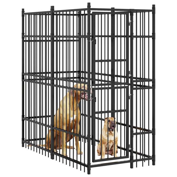 vidaXL Vonkaj&scaron;ia voli&eacute;ra pre psy oceľov&aacute; 1,84 m&sup2;