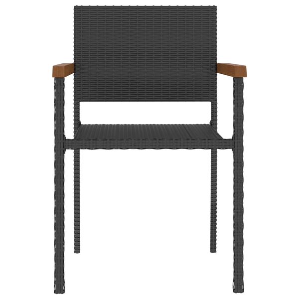 vidaXL 5-dielna vonkaj&scaron;ia jed&aacute;lensk&aacute; s&uacute;prava polyratan čierna