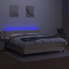 vidaXL Posteľ boxsping s matracom a LED kr&eacute;mov&aacute; 180x200 cm l&aacute;tka