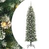 vidaXL Umel&yacute; chud&yacute; vianočn&yacute; strom s 300 LED-i Zelen&aacute; a biela 240 cm