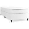 vidaXL Posteľn&yacute; r&aacute;m s boxspringom biely 90x200 cm mel&aacute; koža