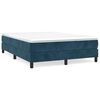 vidaXL Posteľn&yacute; r&aacute;m boxsping s matracom tmavomodr&yacute; 140x190 cm zamat