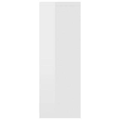 vidaXL Nástenná polica, lesklá biela 45,1x16x45,1 cm, kompozitné drevo