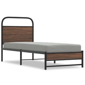 vidaXL Posteľn&yacute; r&aacute;m bez matraca 80x200 cm hned&yacute; dub kompozitn&eacute; drevo