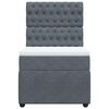 vidaXL Posteľn&yacute; r&aacute;m boxspring s matracom tmavosiv&yacute; 80x200 cm zamat