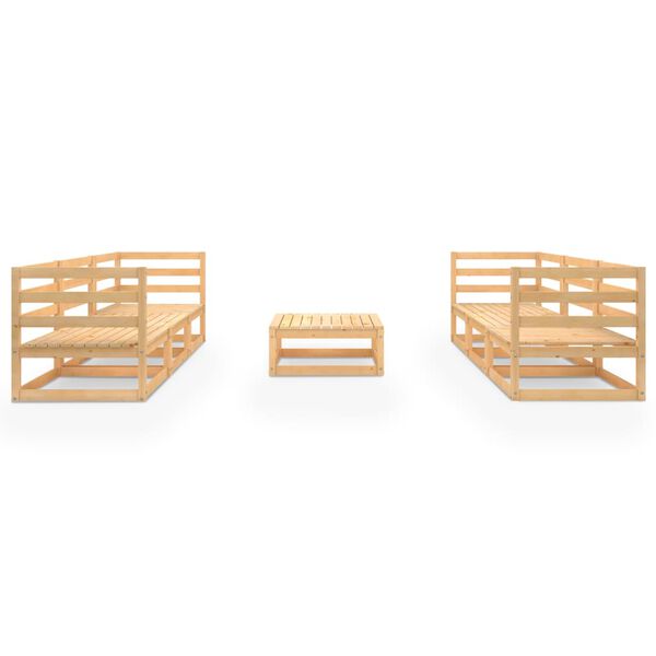 vidaXL 7-dielna z&aacute;hradn&aacute; sedacia s&uacute;prava, borovicov&yacute; mas&iacute;v