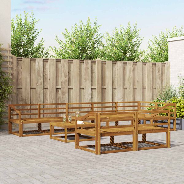 vidaXL Z&aacute;hradn&aacute; s&uacute;prava gaučov 9 pcs Pr&iacute;rodn&aacute; Pevn&eacute; ak&aacute;ciov&eacute; drevo