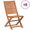 vidaXL Skladacie stoličky 8 ks 51x66x95 cm mas&iacute;vne drevo ak&aacute;cia