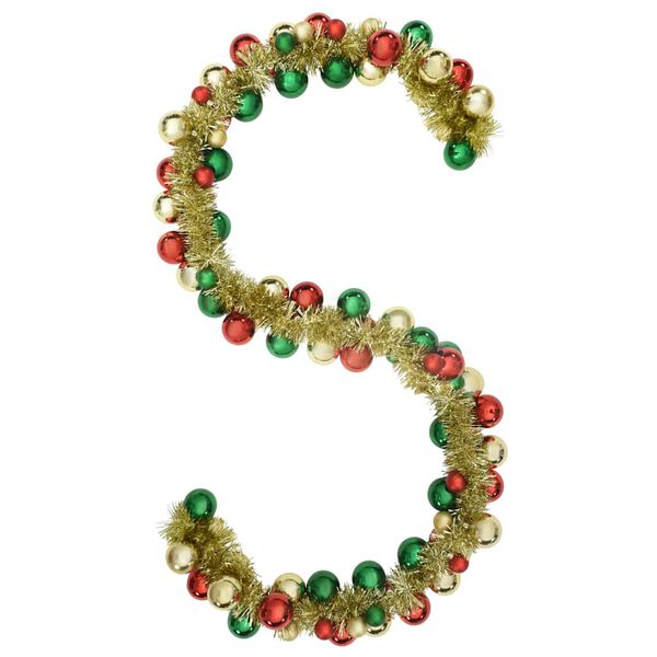 vidaXL Vianočn&yacute; guľov&yacute; girland Viacfarebn&yacute; 186 cm Polystyr&eacute;n