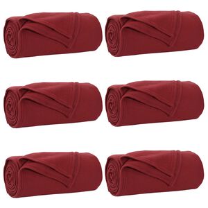 vidaXL Prikr&yacute;vky na hodenie 6 ks Bordeaux červen&aacute; 240 x 220 cm 4.28 kg