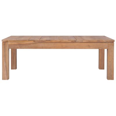 vidaXL Konferenčný stolík z teakového dreva prírodný vrch 110x60x40 cm