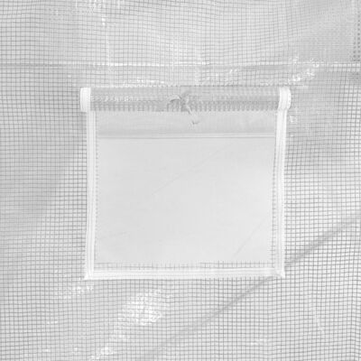 vidaXL Fóliovník s oceľovým rámom biely 8 m² 4x2x2 m