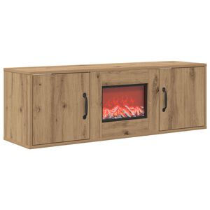 vidaXL Elektrick&yacute; krb Dub artisan 110 x 30 x 36,5 cm Kompozitn&eacute; drevo