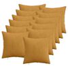 vidaXL Poťah na podložku 12 pcs HEERLEN Žlt&aacute; 50 x 50 cm man&scaron;estr