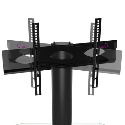 vidaXL Rohový TV stojan 3-vrstvový pre 32-70 palcov čierno-strieborný