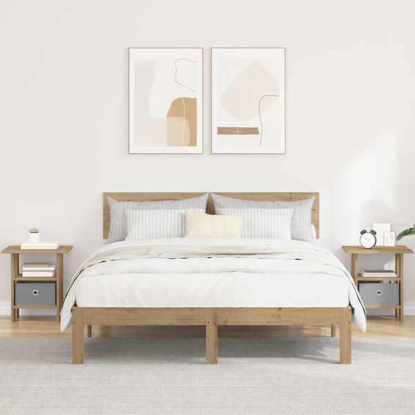 vidaXL Nočn&yacute; stol&iacute;k so z&aacute;suvkou 2 pcs Remeseln&yacute; dub 41 x 40 x 45 cm