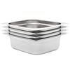 vidaXL Gastron&aacute;doby 4 ks, GN 1/2, 100 mm, nehrdzavej&uacute;ca oceľ