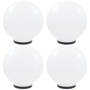 vidaXL LED lampy v tvare gule 4 ks 40 cm PMMA
