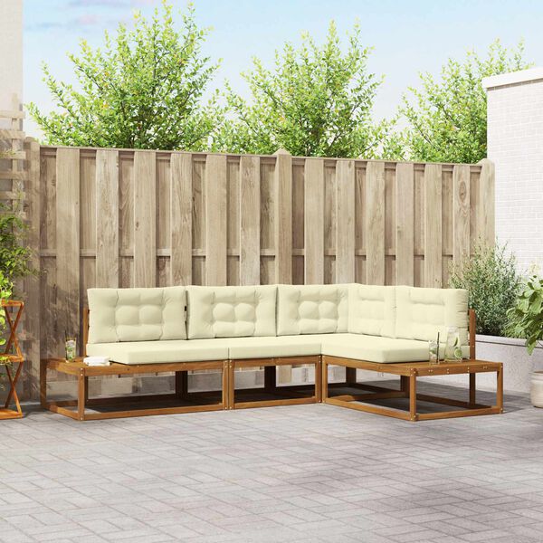 vidaXL Z&aacute;hradn&aacute; s&uacute;prava gaučov 4 Kus Pr&iacute;rodn&aacute; a kr&eacute;mov&aacute;