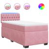 vidaXL Posteľn&yacute; r&aacute;m boxsping s matracom ružov&yacute; 100x200 cm zamat