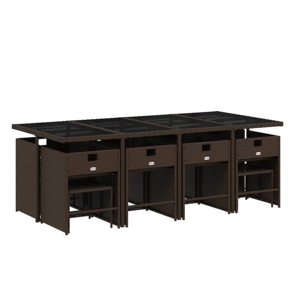 vidaXL 13-dielna z&aacute;hradn&aacute; jed&aacute;lensk&aacute; s&uacute;prava vank&uacute;&scaron;e hned&aacute; polyratan