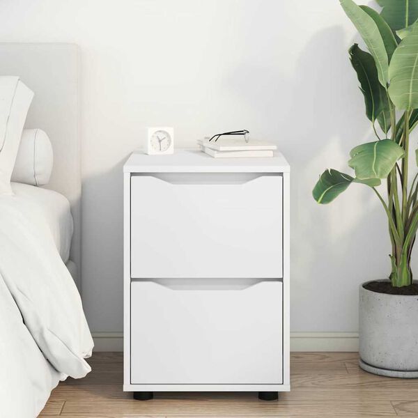 vidaXL &Uacute;ložn&aacute; skrinka Biela 40 x 48 x 57 cm Kompozitn&eacute; drevo