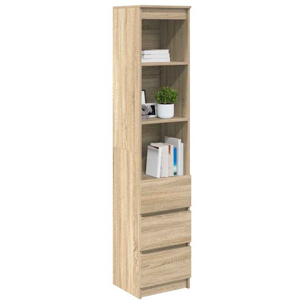 vidaXL Highboard Dub Sonoma 37,5x35x180 cm Konštruktérske drevo