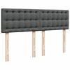 vidaXL Boxspring posteľ s matracom tmavosiv&aacute; 140x200 cm l&aacute;tka