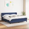 vidaXL Posteľn&yacute; r&aacute;m boxspring s matracom modr&yacute; 160x200 cm l&aacute;tka