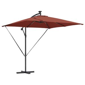 vidaXL Kantileverový banánový parasol Tehlová 249 x 249 x 250 cm