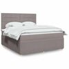 vidaXL Posteľn&yacute; r&aacute;m boxspring s matracom sivohned 180x200 cm l&aacute;tka