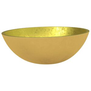 vidaXL Um&yacute;vadlo sklo 50x37x14 cm zlat&eacute;